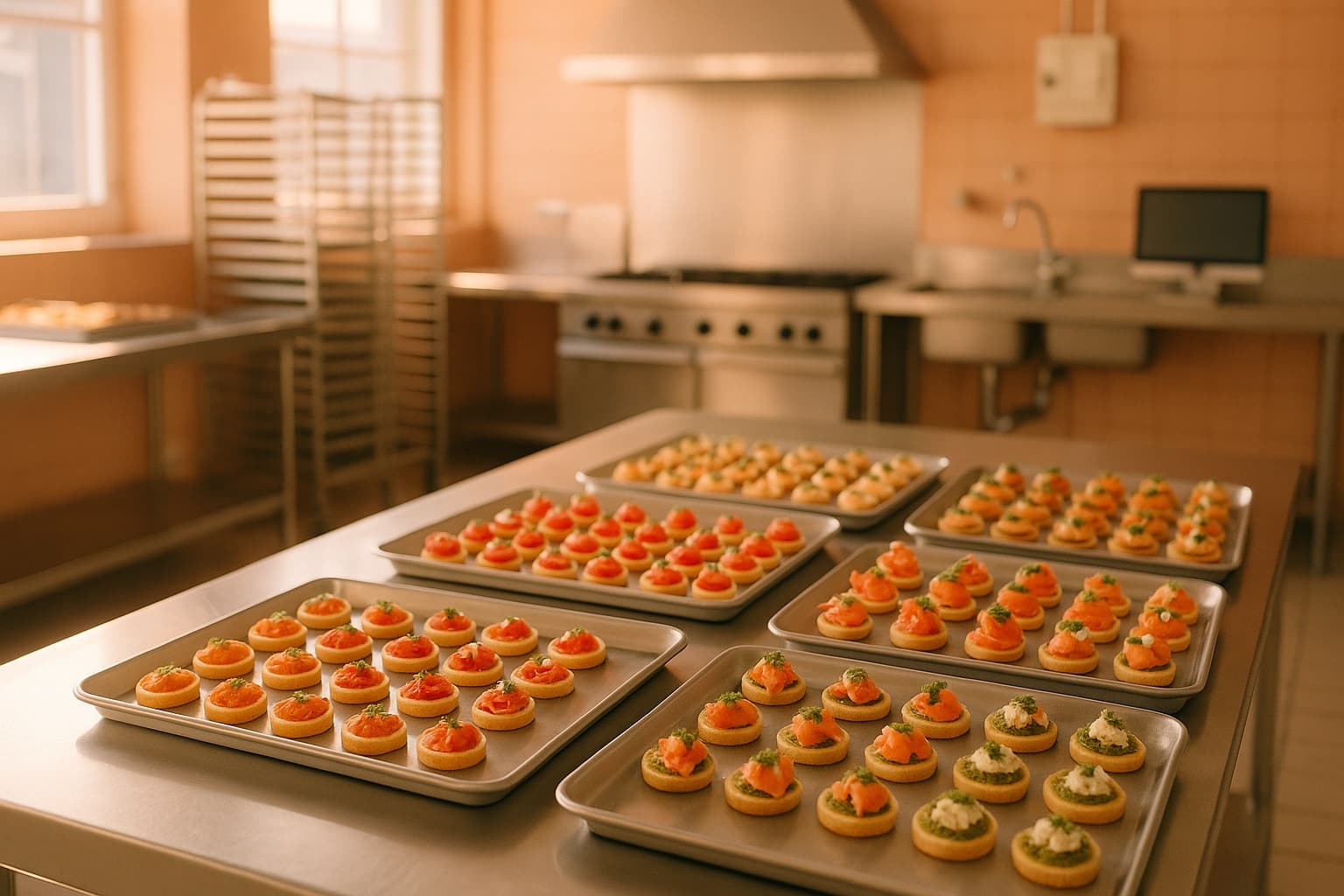 Catering team preparing an event