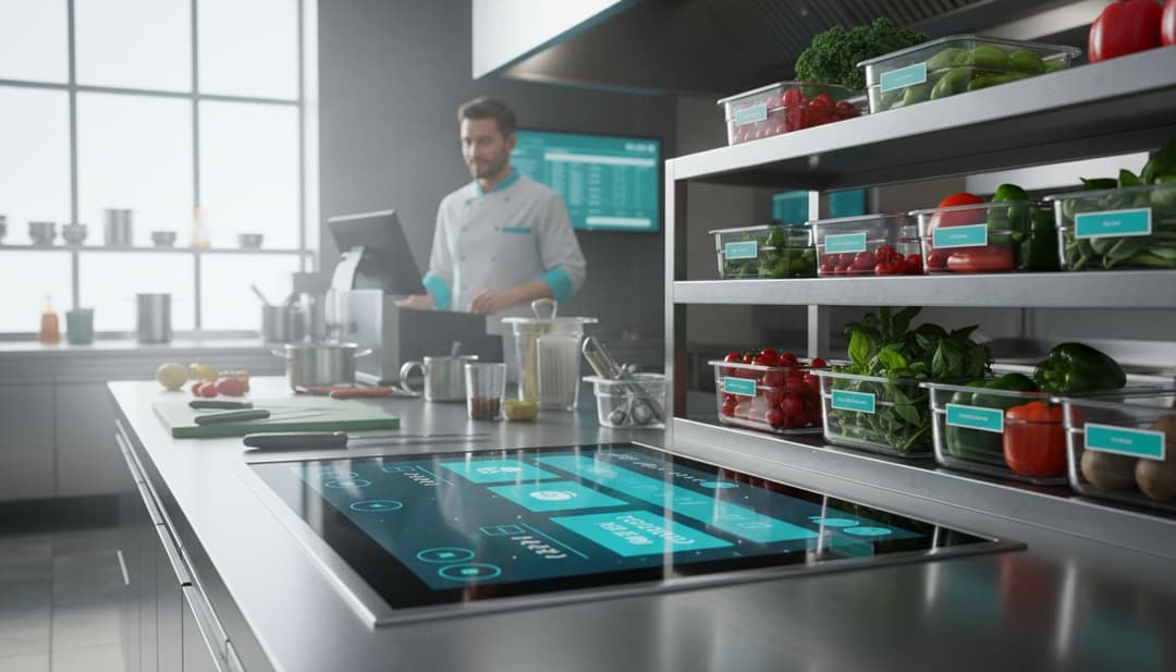 Küche mit digitaler Bestellautomatisierung