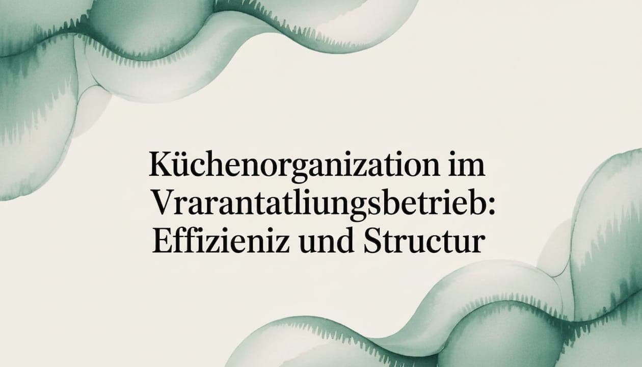 Küchenorganisation im Veranstaltungsbetrieb: Effizienz und Struktur