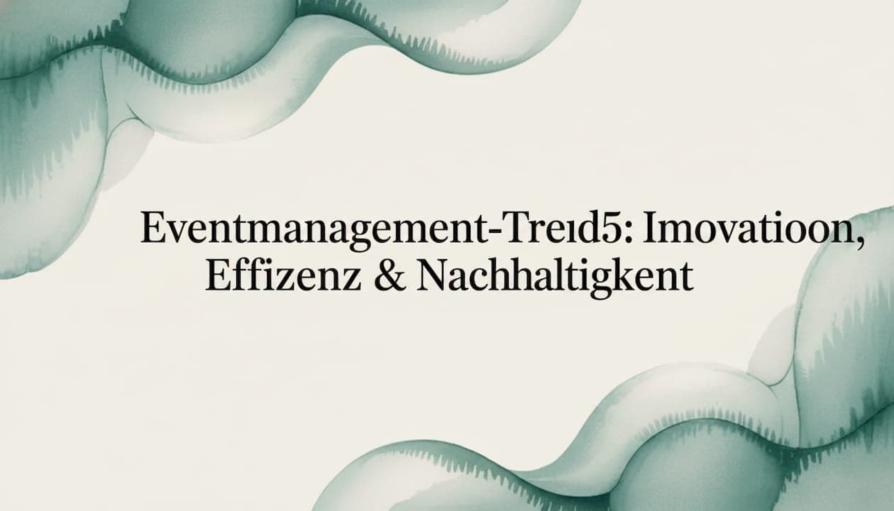 Eventmanagement-Trends 2025: Innovationen, Effizienz & Nachhaltigkeit